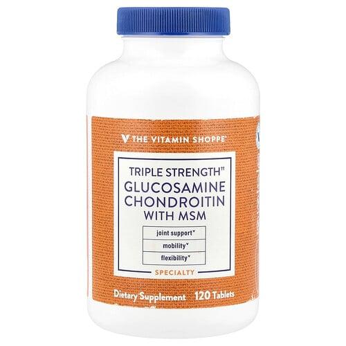 The Vitamin Shoppe Triple Strength Glucosamine Chondroitin With Msm 120 Tablets