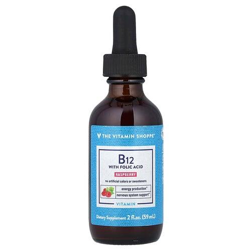 The Vitamin Shoppe Vitamin B12 With Folic Acid Raspberry 2 Fl Oz 59 Ml product image