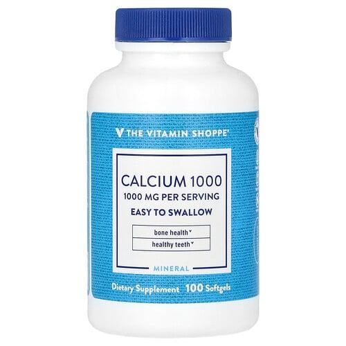 The Vitamin Shoppe Calcium 1000 100 Softgels