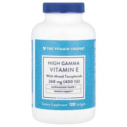 The Vitamin Shoppe High Gamma Vitamin E With Mixed Tocopherols 120 Softgels