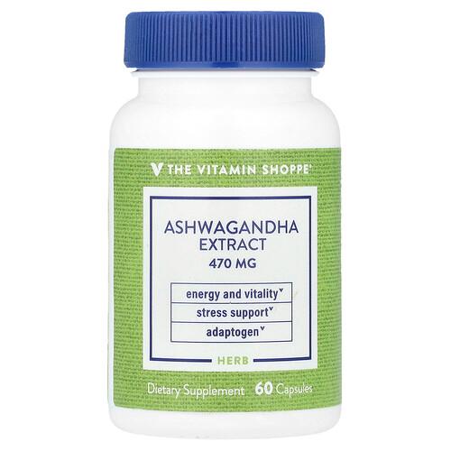 The Vitamin Shoppe Ashwagandha Extract 470 Mg 60 Capsules product image