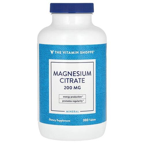 The Vitamin Shoppe Magnesium Citrate 200 Mg 300 Tablets
