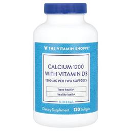 The Vitamin Shoppe Calcium 1200 With Vitamin D3 120 Softgels