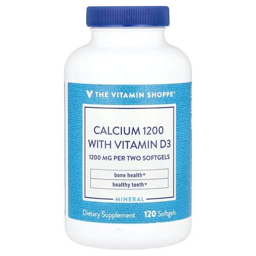 The Vitamin Shoppe Calcium 1200 With Vitamin D3 120 Softgels product image