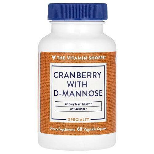 The Vitamin Shoppe Cranberry With D Mannose 60 Vegetable Capsules