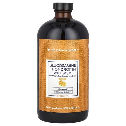 The Vitamin Shoppe Glucosamine Chondroitin With Msm Orange 32 Fl Oz 946 Ml