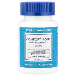 The Vitamin Shoppe Comfort Iron 25 Mg 90 Vegetable Capsules