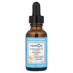 The Vitamin Shoppe Liquid Vitamin D3 Citrus 25 Mcg 1 000 Iu 1 Fl Oz 30 Ml