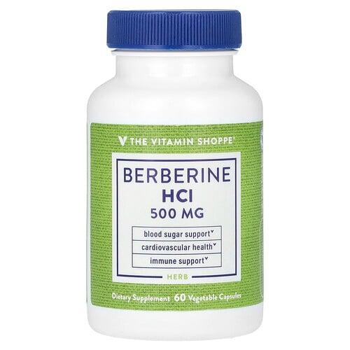 The Vitamin Shoppe Berberine Hcl 500 Mg 60 Vegetable Capsules
