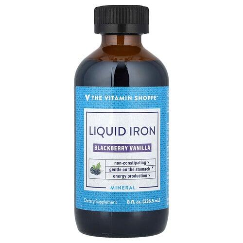 The Vitamin Shoppe Liquid Iron Blackberry Vanilla 8 Fl Oz 236 5 Ml product image
