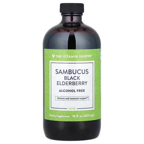 The Vitamin Shoppe Sambucus Black Elderberry Alcohol Free 16 Fl Oz 473 Ml product image
