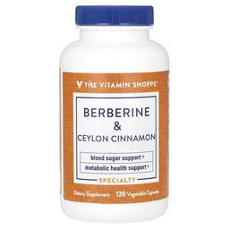 The Vitamin Shoppe Berberine Ceylon Cinnamon 120 Vegetable Capsules