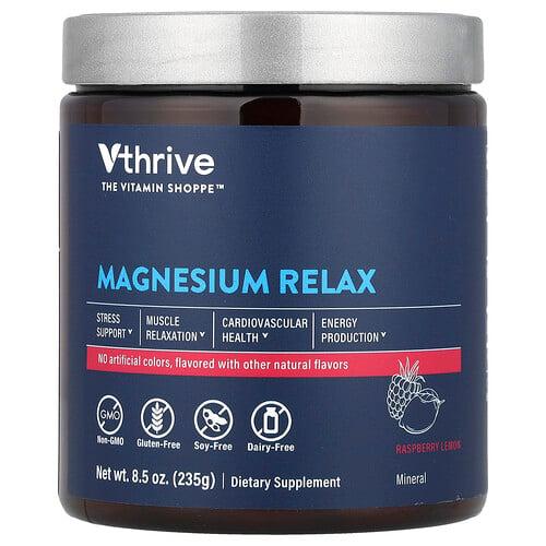 Vthrive Magnesium Relax Raspberry Lemon 8 5 Oz 235 G