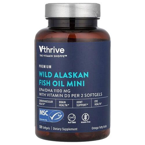 Vthrive Wild Alaskan Fish Oil Mini 120 Softgels
