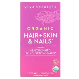 Viva Naturals Organic Hair Skin Nails 120 Tablets