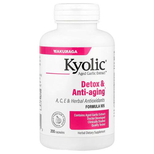 Kyolic Aged Garlic Extract Detox Anti Aging Formula 105 200 Capsules