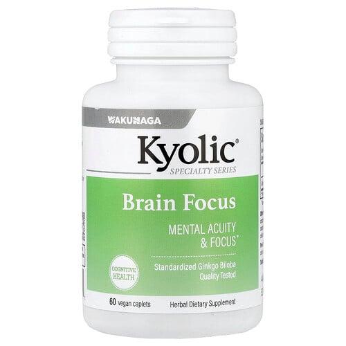 Kyolic Brain Focus 60 Vegan Caplets 120 Mg Per Capsule