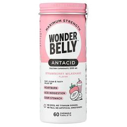 Wonderbelly Antacid Strawberry Milkshake 60 Chewable Tablets 1 000 Mg Per Tablet