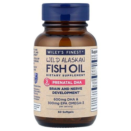 Wiley S Finest Wild Alaskan Fish Oil Prenatal Dha 60 Softgels product image