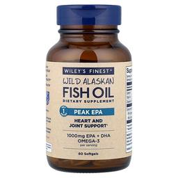 Wiley S Finest Wild Alaskan Fish Oil Peak Epa 60 Softgels