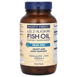 Wiley S Finest Wild Alaskan Fish Oil Peak Epa 120 Softgels