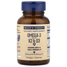 Wiley S Finest Omega 3 With K2 D3 60 Softgels