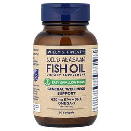 Wiley S Finest Wild Alaskan Fish Oil Easy Swallow Minis 60 Softgels