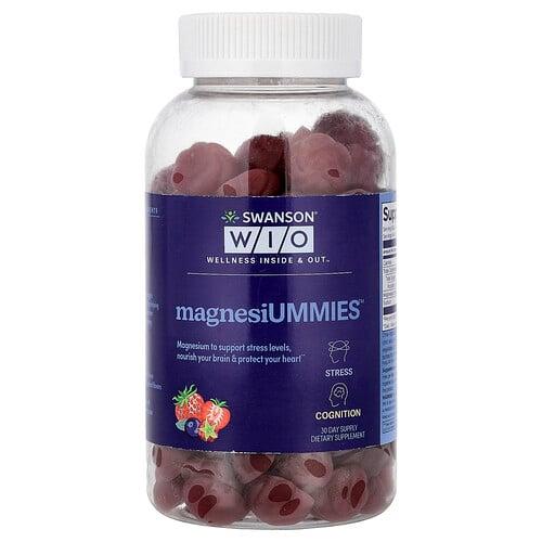 Swanson Wio Magnesiummies Mixed Berry 60 Gummies 100 Mg Per Gummy