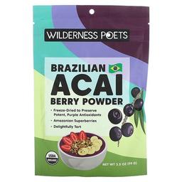 Wilderness Poets Organic Brazilian Acai Berry Powder 3 5 Oz 99 G