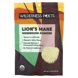 Wilderness Poets Organic Lion S Mane Mushroom Powder 3 5 Oz 99 G