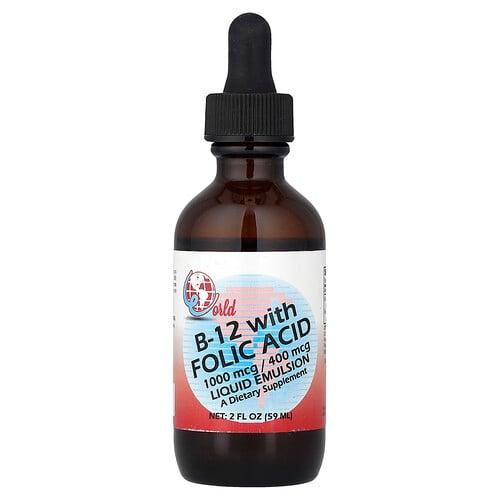 World Organic B 12 With Folic Acid 2 Fl Oz 59 Ml