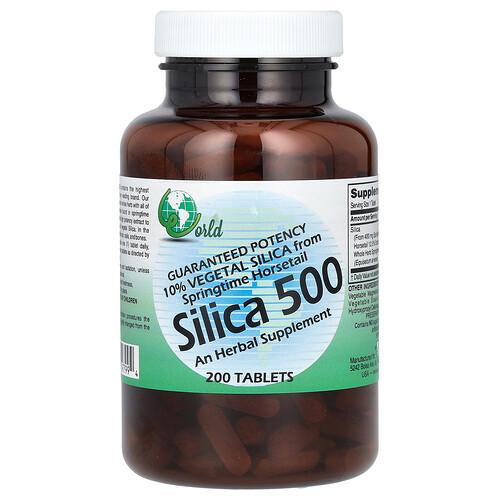 World Organic Silica 500 200 Tablets 50 Mg Per Tablet