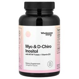 Wholesome Story Myo D Chiro Inositol With Mthf Folate Vitamin D3 120 Vegetarian Capsules