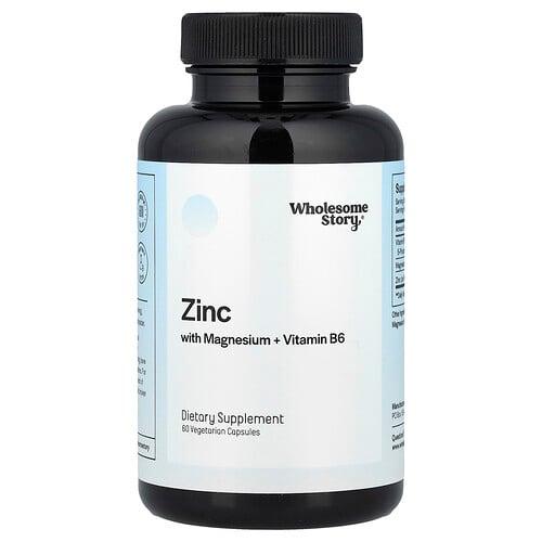Wholesome Story Zinc With Magnesium Vitamin B6 60 Vegetarian Capsules product image