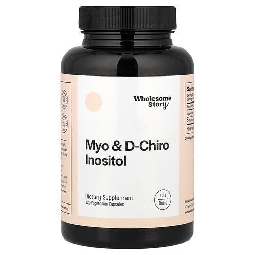 Wholesome Story Myo D Chiro Inositol 120 Vegetarian Capsules