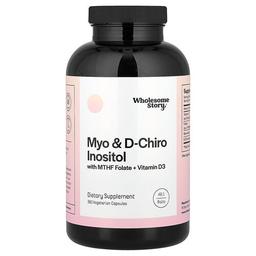 Wholesome Story Myo D Chiro Inositol With Mthf Folate Vitamin D3 360 Vegetarian Capsules