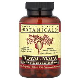 Whole World Botanicals Royal Maca 500 Mg 180 Gel Caps