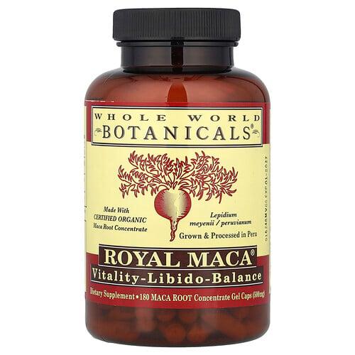 Whole World Botanicals Royal Maca 500 Mg 180 Gel Caps