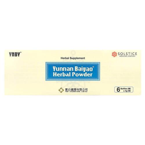 Yunnan Baiyao Herbal Powder 6 Bottles 4 G Each