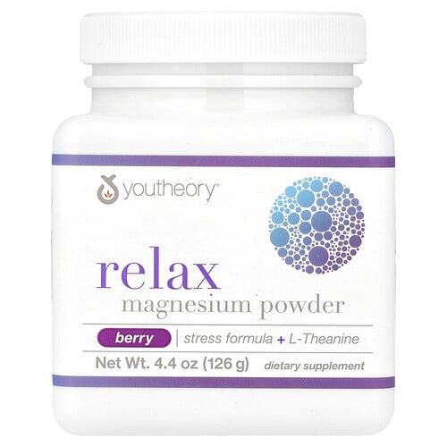 Youtheory Relax Magnesium Powder Berry 4 4 Oz 126 G