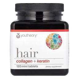 Youtheory Hair Collagen Keratin 120 Mini Tablets