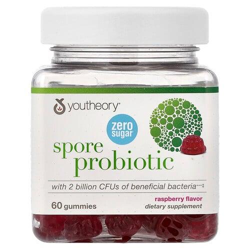 Youtheory Spore Probiotic Gummies Raspberry 60 Gummies