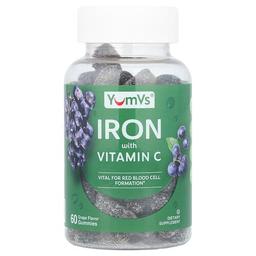 Yumvs Iron With Vitamin C Gummies Grape 60 Gummies