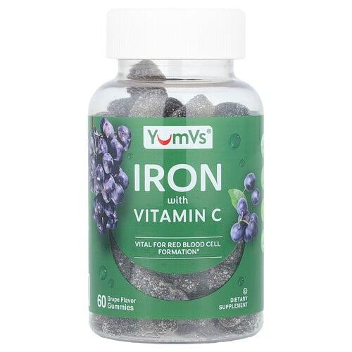 Yumvs Iron With Vitamin C Gummies Grape 60 Gummies
