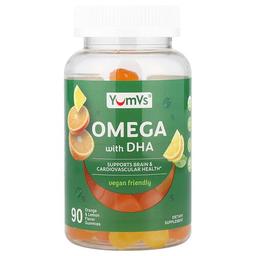 Yumvs Omega With Dha Gummies Orange Lemon 90 Gummies