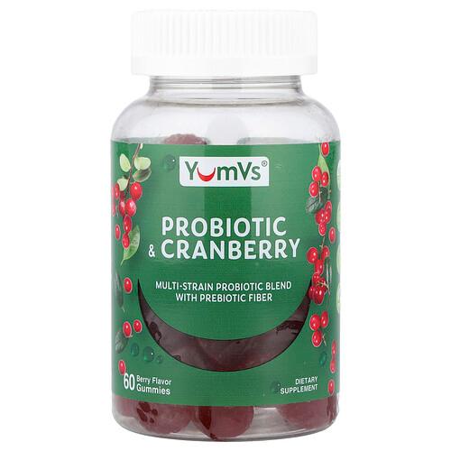 Yumvs Probiotic Cranberry Gummies Berry 60 Gummies