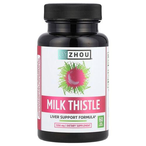 Zhou Nutrition Milk Thistle 60 Veggie Capsules 450 Mg Per Capsule product image