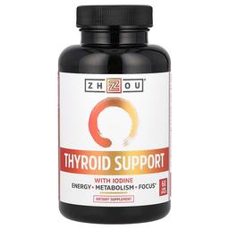 Zhou Nutrition Thyroid Support With Iodine 60 Veggie Capsules
