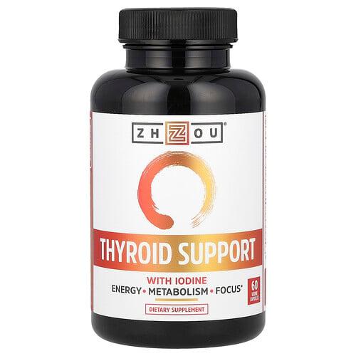 Zhou Nutrition Thyroid Support With Iodine 60 Veggie Capsules product image