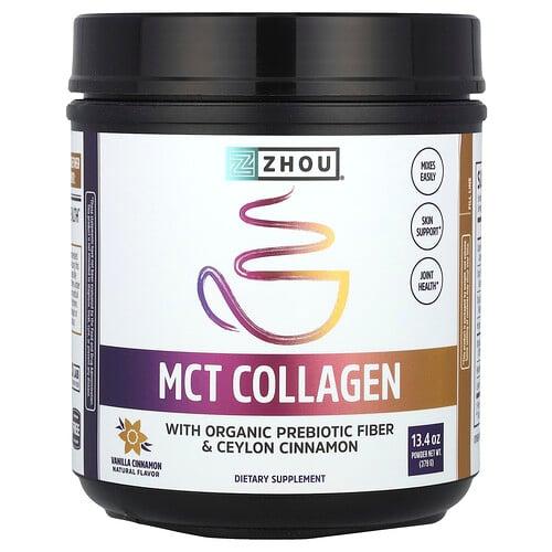 Zhou Nutrition Mct Collagen Vanilla Cinnamon 13 4 Oz 379 G